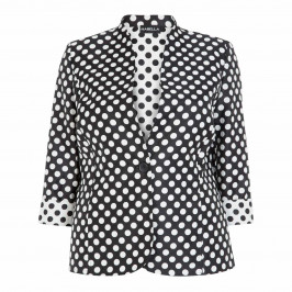 HABELLA PRINCESS CUT POLKA DOT JACKET  - Plus Size Collection