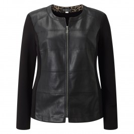 Habella PLEATHER FITTED JACKET - Plus Size Collection