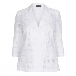HABELLA white broderie anglaise JACKET - Plus Size Collection