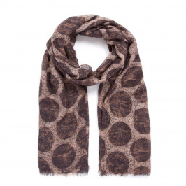 INDINI SPOT SCARF BROWN - Plus Size Collection