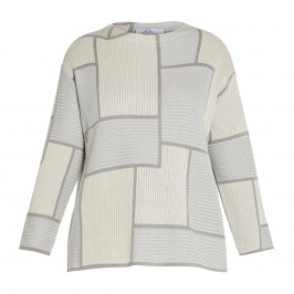 KARIN GLASMACHER PATCHWORK SWEATER GREY - Plus Size Collection