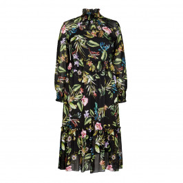 KIRSTEN KROG FRILL COLLAR FLORAL PRINT DRESS - Plus Size Collection