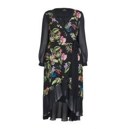 KIRSTEN KROG FLORAL PRINT WRAP DRESS - Plus Size Collection