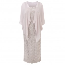 KIRSTEN KROG lace Dress And chiffon Shrug