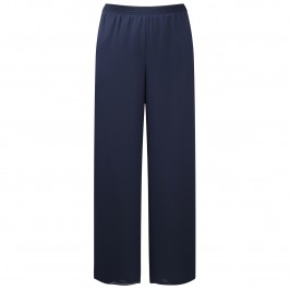 KIRSTEN KROG navy chiffon palazzo TROUSERS - Plus Size Collection