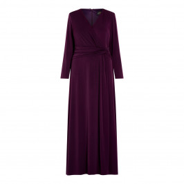 KIRSTEN KROG SATIN JERSEY GOWN PLUM - Plus Size Collection