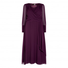 KIRSTEN KROG GOWN CHIFFON PLUM - Plus Size Collection