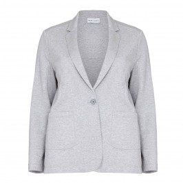 PER TE BY KRIZIA silver lurex punto jersey blazer - Plus Size Collection