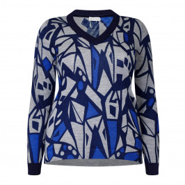 PER TE BY KRIZIA PURE WOOL PRINT SWEATER - Plus Size Collection