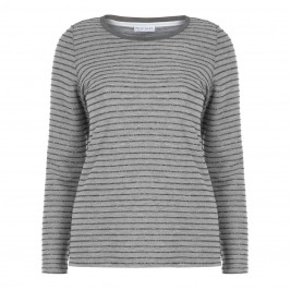 PER TE BY KRIZIA GREY SWEATER SILVER STRIPE - Plus Size Collection