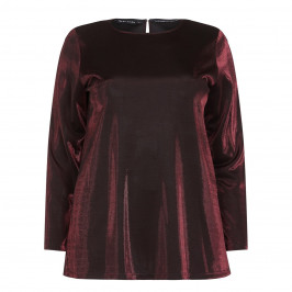 Krizia Metallic Jersey Red Tunic - Plus Size Collection