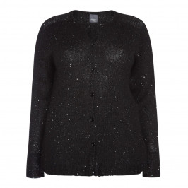 PERSONA BY MARINA RINALDI SEQUIN CARDIGAN BLACK - Plus Size Collection