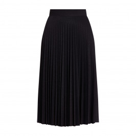 LUISA VIOLA LUREX PLEATED MIDI SKIRT BLACK - Plus Size Collection