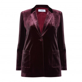 LUISA VIOLA VELVET BLAZER BURGUNDY - Plus Size Collection