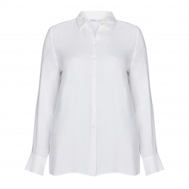 LUISA VIOLA DIAMANTE BUTTON SHIRT WHITE - Plus Size Collection