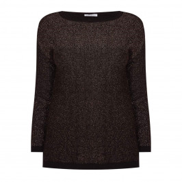 LUISA VIOLA COPPER LUREX SWEATER - Plus Size Collection