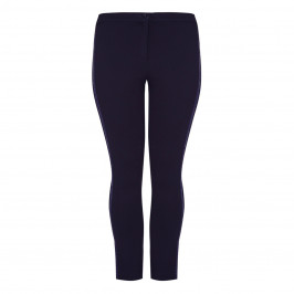 LUISA VIOLA PUNTO MILANO TROUSER WITH SEQUIN DETAIL NAVY - Plus Size Collection