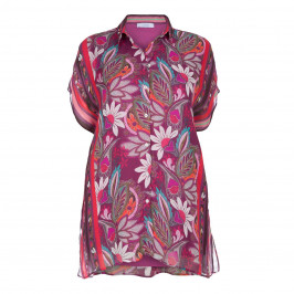 LUISA VIOLA OVERSIZED PRINT SHIRT - Plus Size Collection