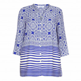 LUISA VIOLA FLUID PRINT SHIRT - Plus Size Collection