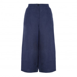 LUISA VIOLA NAVY LINEN CULOTTE - Plus Size Collection