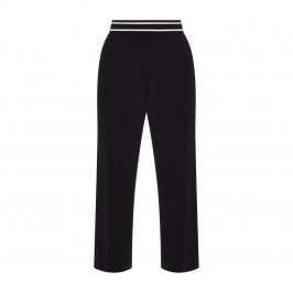 Luisa Viola Black Knitted Trousers  - Plus Size Collection