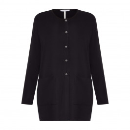 Luisa Viola Black Knitted Cardigan - Plus Size Collection