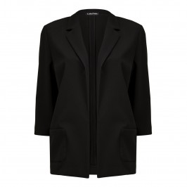 Luisa Viola black waffle JACKET - Plus Size Collection