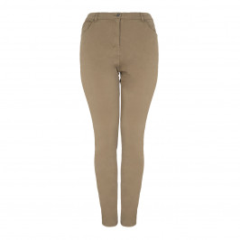 LUISA VIOLA COTTON STRETCH OLIVE 5 POCKET JEAN - Plus Size Collection