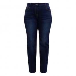 Luisa Viola Dark Denim Straight Cut Jeans 