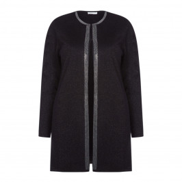 LUISA VIOLA BLACK KNITTED CARDIGAN  - Plus Size Collection