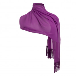 Luisa Viola Georgette Scarf Magenta  - Plus Size Collection