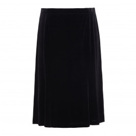 BEIGE LABEL BLACK FLARED CALF LENGTH SKIRT  - Plus Size Collection