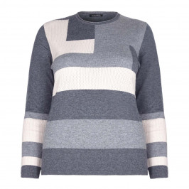 LUISA VIOLA COLOURBLOCK TEXTURED SWEATER - Plus Size Collection