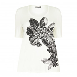 LUISA VIOLA embellished flower print  T-SHIRT - Plus Size Collection