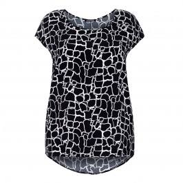 LUISA VIOLA monochrome cap sleeve TOP - Plus Size Collection