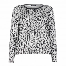 LUISA VIOLA ABSTRACT ANIMAL PRINT TOP - Plus Size Collection