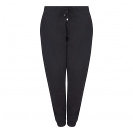 BEIGE COTTON JERSEY TRACKSUIT TROUSERS  - Plus Size Collection