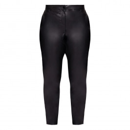 Luisa Viola Faux Leather Trouser Black  - Plus Size Collection