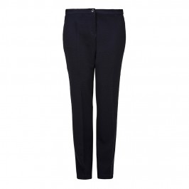 Luisa Viola navy waffle TROUSERS - Plus Size Collection