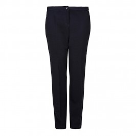 Luisa Viola navy waffle TROUSERS - Plus Size Collection