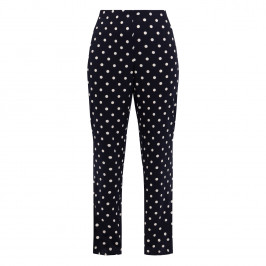Luisa Viola Polka Dot Trousers Navy - Plus Size Collection