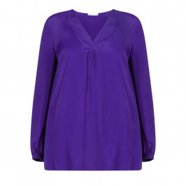 LUISA VIOLA SILK BLEND TUNIC BLUE - Plus Size Collection