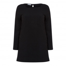LUISA VIOLA BLACK SEQUIN SIDE STRIPE TUNIC - Plus Size Collection