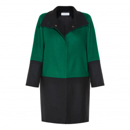 LUISA VIOLA COAT GREEN AND BLACK - Plus Size Collection