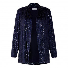 LUISA VIOLA SEQUIN JACKET NAVY - Plus Size Collection