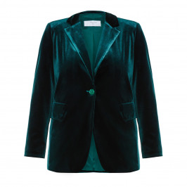 LUISA VIOLA VELVET JACKET GREEN  - Plus Size Collection