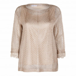 LUISA VIOLA CHEVRON KNIT TUNIC GOLD - Plus Size Collection