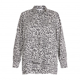 LUISA VIOLA BLACK AND WHITE SHIRT - Plus Size Collection