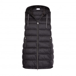 LUISA VIOLA PADDED GILET BLACK - Plus Size Collection