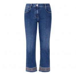 LUISA VIOLA EMBROIDERED HEM JEANS - Plus Size Collection